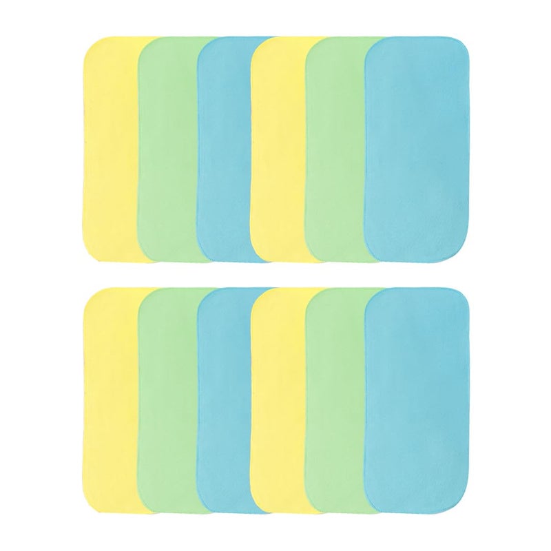 SuperBottoms Reusable Stay-Dry Fleece Nappy Liners for cloth diapers for Babies, (Set of 12)- Pack of 12, Easy clean top sheets for Washable & Reusable cloth diapers, Multicolour - Image 1