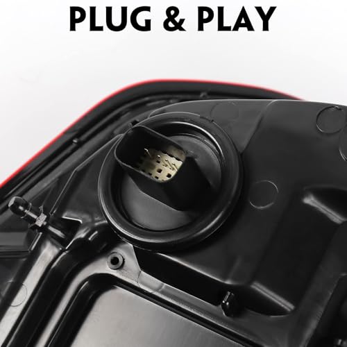 FIONE LED Tail Light Assembly Compatible with Dodge Ram 1500 Taillight Without Blind Spot 2019-2022 LED Type & Red Lens Chrome Interior Left LH+RH Right Side - Image 4