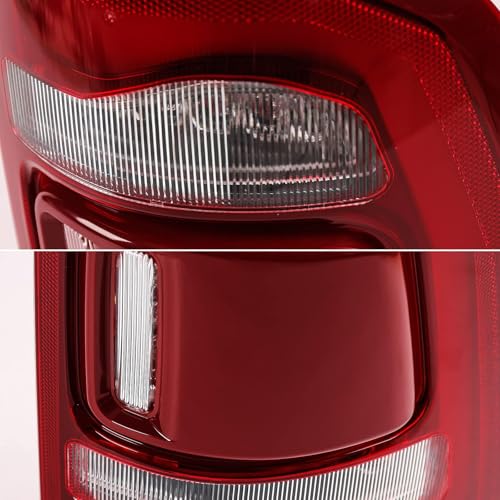 FIONE LED Tail Light Assembly Compatible with Dodge Ram 1500 Taillight Without Blind Spot 2019-2022 LED Type & Red Lens Chrome Interior Left LH+RH Right Side - Image 5