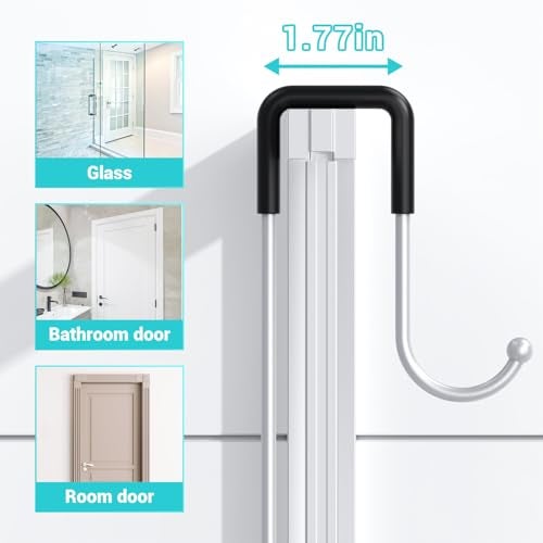 Aitatty Over the Door Hanging Shower Caddy: Rustproof Hanging Organizer over the Door - No Drilling Bathroom Rack for Inside Shower Chrome - Image 4