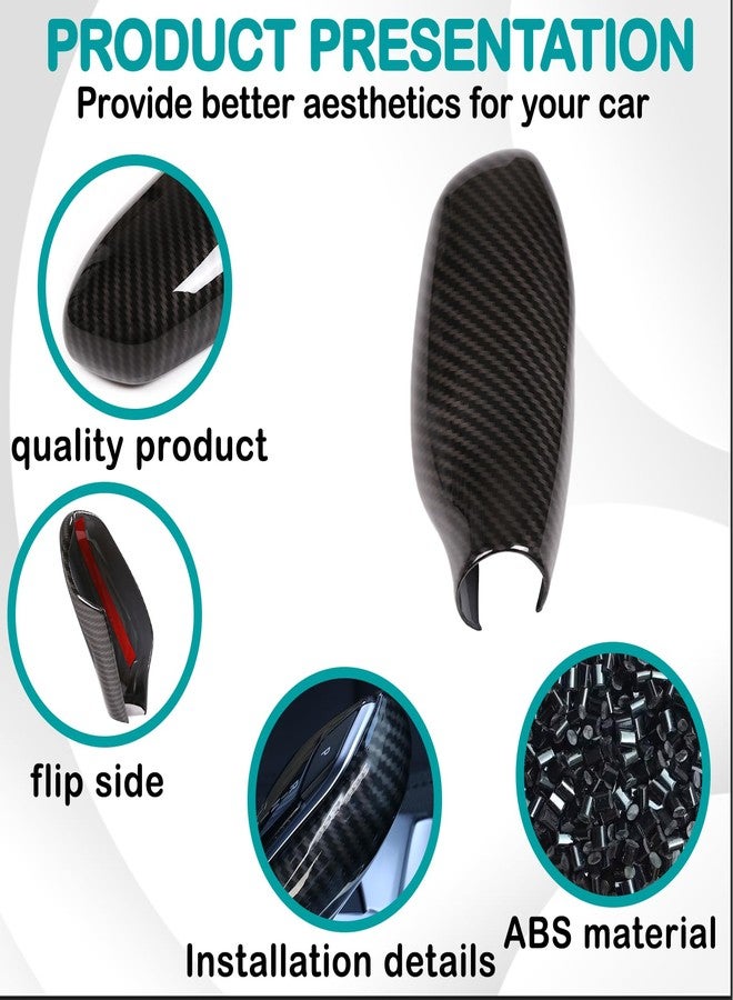 Hudiriy Gear Shift Knob Head Cover Compatible with BMW G30 5 Series F06 6 Series G11 7 Series G01 X3 G02 X4 Car Gear Head Cover Gear Handle Gear Lever Protective Shell(ABS，Carbon Fiber Pattern) - Image 4