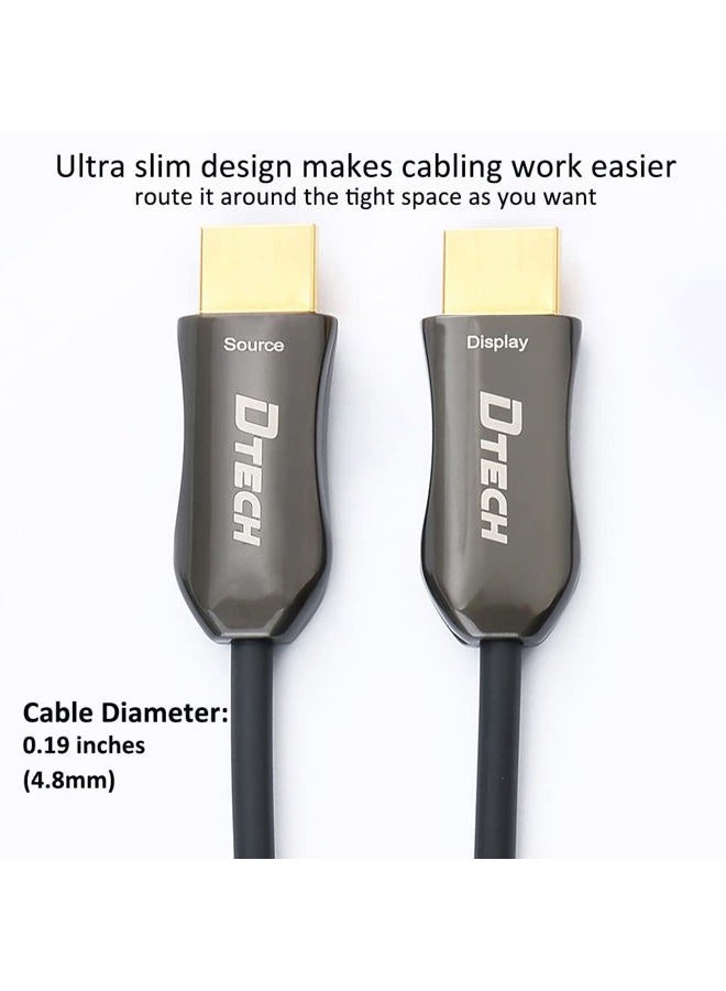 DTech Ultra Slim 150 Feet Fiber Optic HDMI 2.0 Cable 4K 60Hz 18Gbps for in-Wall Installation 150ft Projector Laptop Computer Monitor TV Camera (46 Meters) - Image 3