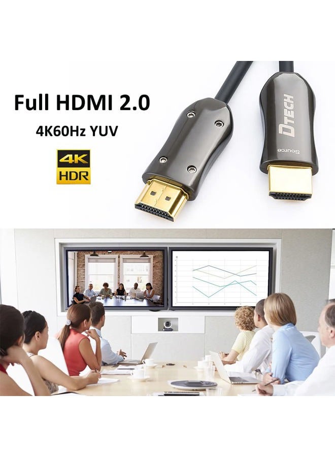 DTech Ultra Slim 150 Feet Fiber Optic HDMI 2.0 Cable 4K 60Hz 18Gbps for in-Wall Installation 150ft Projector Laptop Computer Monitor TV Camera (46 Meters) - Image 4