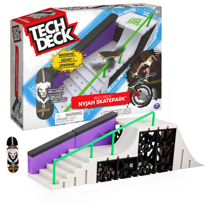 Tech Deck, Nyjah Skatepark X-Connect Park Creator, Massive Customizable Skatepark Ramp Set with Exclusive Fingerboard, Kids Toy for Ages 6 and up - Image 1