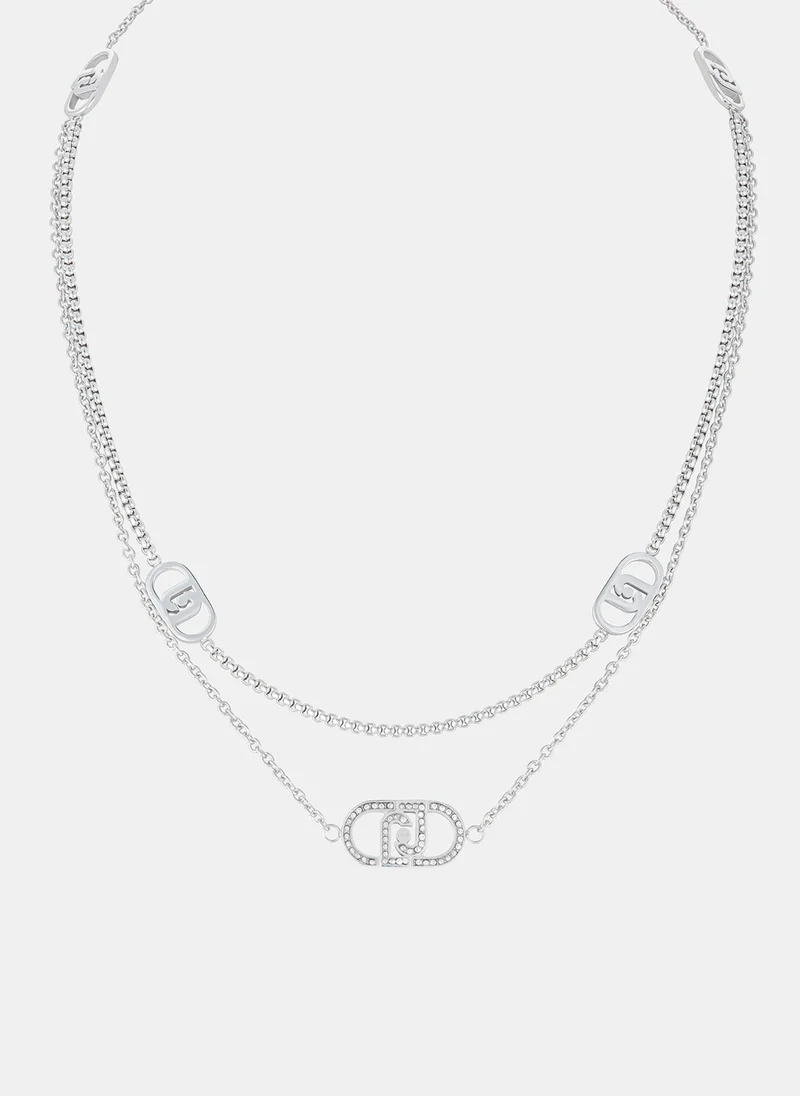 Liu Jo Necklace with rhinestones on monograms