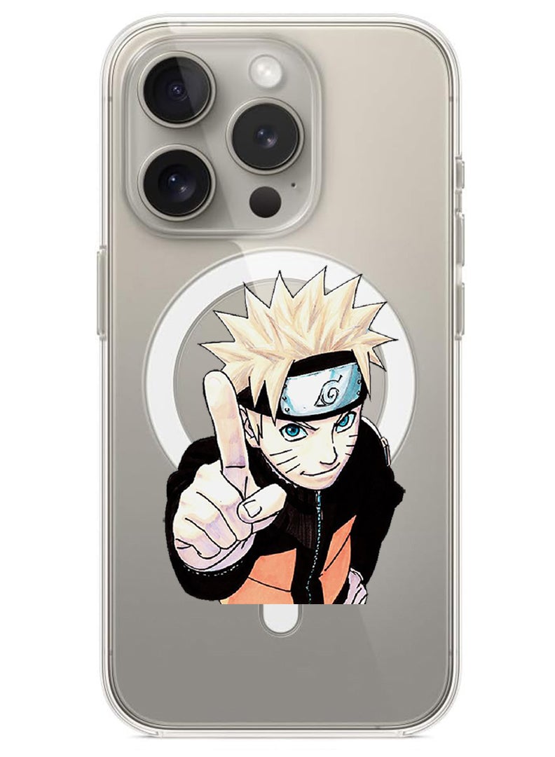Theodor Magnetic Case for iPhone 15 Pro Max 6.7-inch Compatible with MagSafe Wireless Charging, Shockproof Phone Bumper Cover Anime Naruto 2 - Image 1