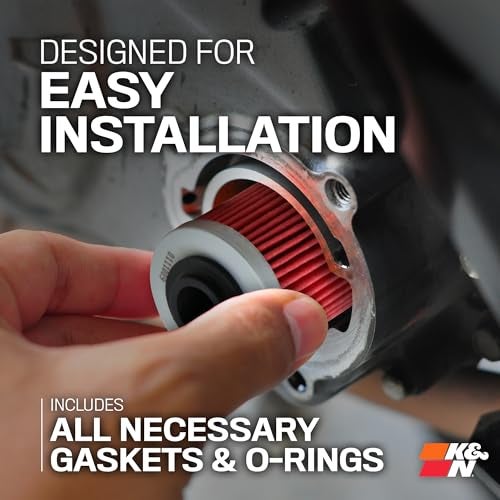 K+N K&N Motorcycle Oil Filter: High Performance, Premium, Designed to be used with Synthetic or Conventional Oils: Fits Select Can-Am Vehicles, KN-560 - Image 4