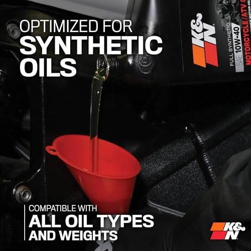 K+N K&N Motorcycle Oil Filter: High Performance, Premium, Designed to be used with Synthetic or Conventional Oils: Fits Select Can-Am Vehicles, KN-560 - Image 5
