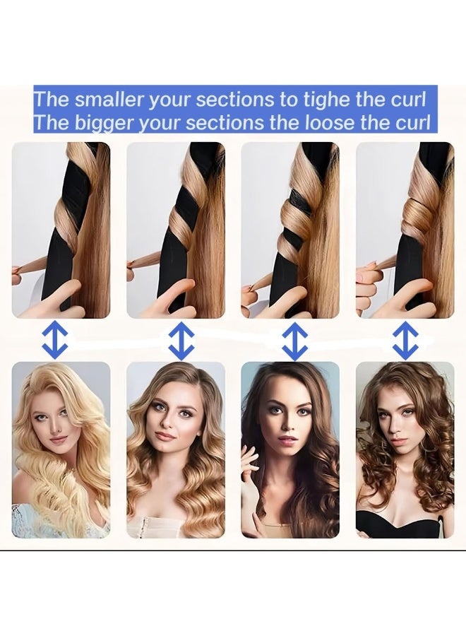 VIUAUAX No Heat Hair Curler Headband for Long Hair, Satin Heatless Curling Rod with Adjustable Strap Overnight No Heat Curling Roller for Women and Girls Waves and Curls (Pink) - Image 5
