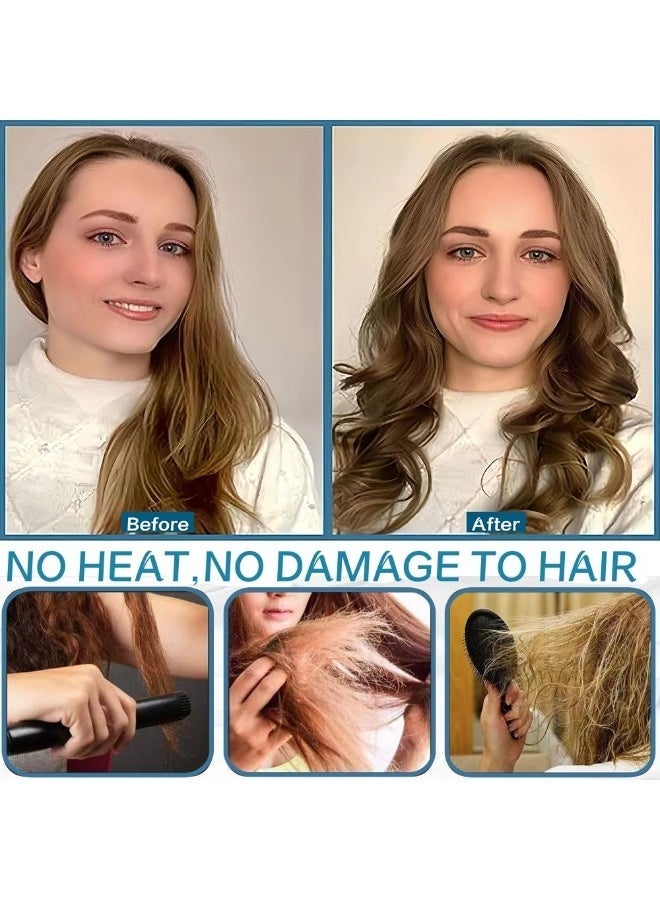 VIUAUAX No Heat Hair Curler Headband for Long Hair, Satin Heatless Curling Rod with Adjustable Strap Overnight No Heat Curling Roller for Women and Girls Waves and Curls (Pink) - Image 3