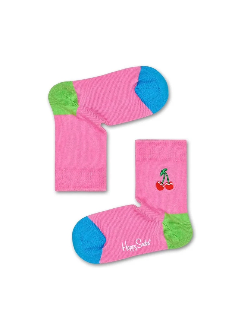 Happy Socks KIDS CHERRY EMBROIDERY SOCK