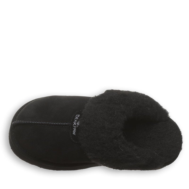 BEARPAW Women's Retro Loki Black/Black Size 9 | Soft Lightweight Indoor & Outdoor Slippers | Comfortable Footwear for Women - Image 5