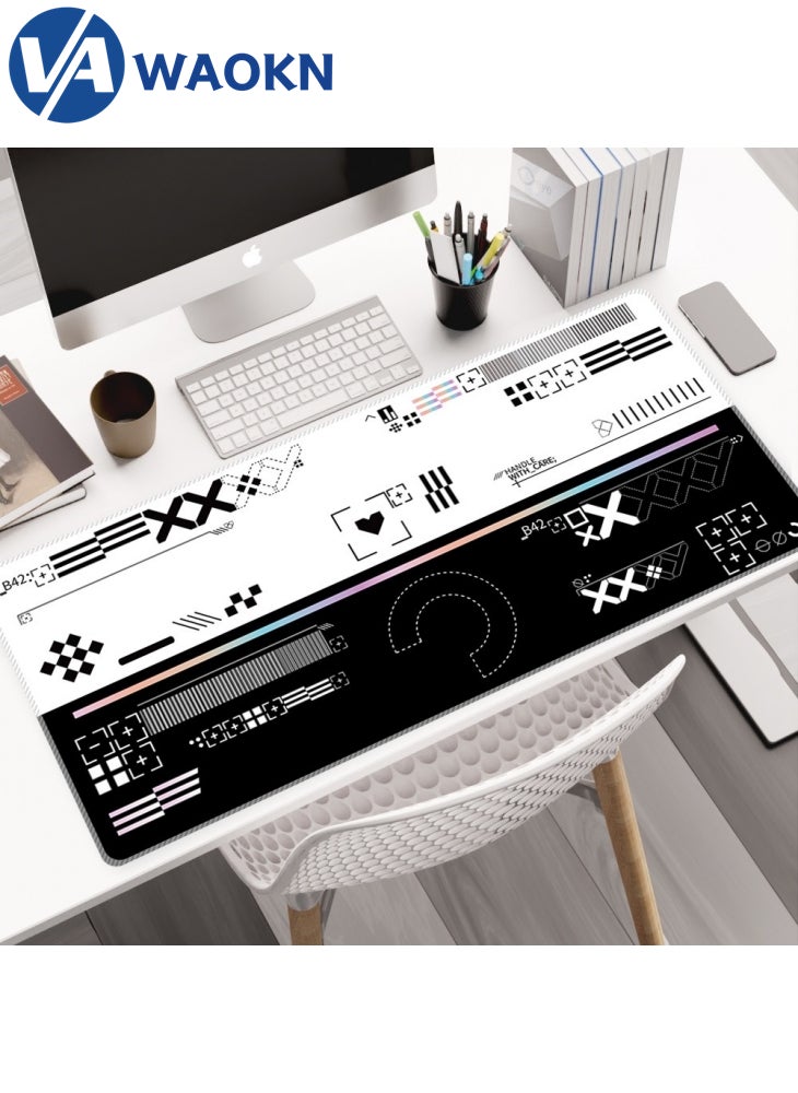 WAOKN - Large Gaming Mouse Pad XL Anti-Skid Mousepad Large Keyboard Mouse Pad Desk Mat with Stitched Edges Super Creative MousePad - Image 1