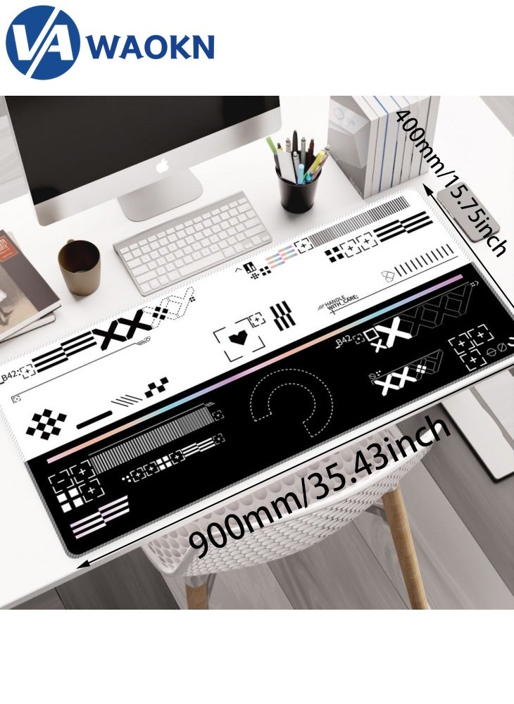 WAOKN - Large Gaming Mouse Pad XL Anti-Skid Mousepad Large Keyboard Mouse Pad Desk Mat with Stitched Edges Super Creative MousePad - Image 1