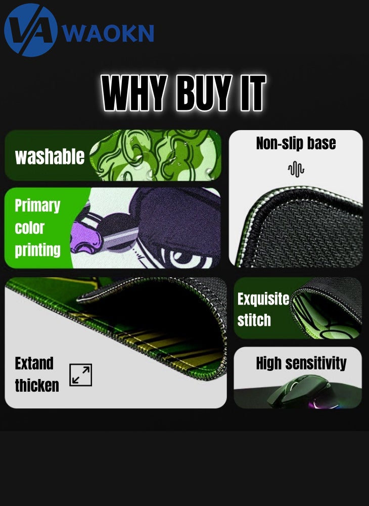 WAOKN - Large Gaming Mouse Pad XL Anti-Skid Mousepad Large Keyboard Mouse Pad Desk Mat with Stitched Edges Super Creative MousePad - Image 1