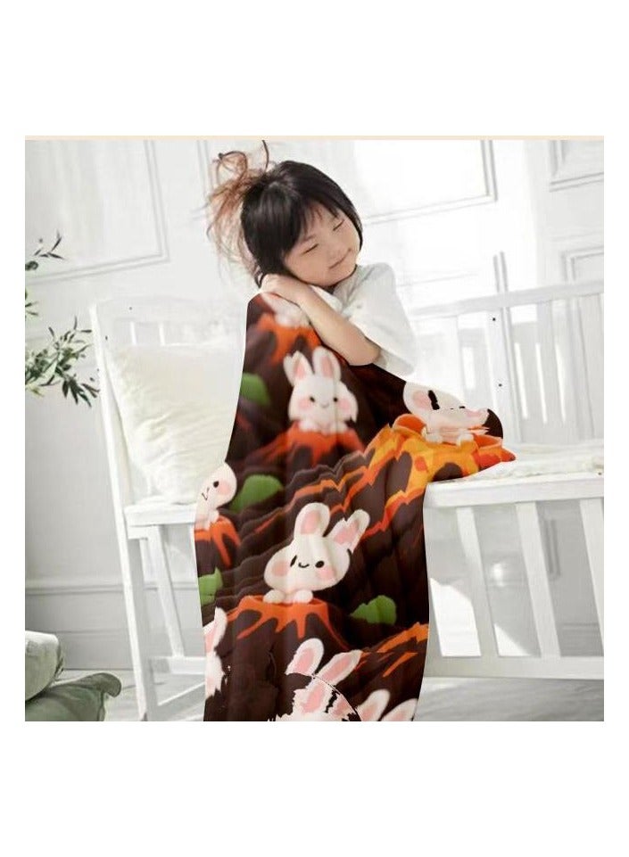 عام بطانية رقيقة من الفانيلا (دافئة ومريحة، ومناسبة للنوم واستخدام الألعاب وإزالة الغبار ومقاومة للرمل) 150 سم * 200 سم - 767 - Image 3