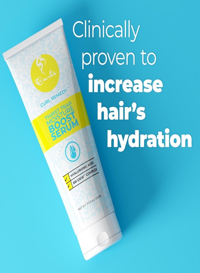 Curls سيروم تعزيز الرطوبة فخ الجفاف - 7.5 أونصة سائلة، تحكم في التجاعيد واللمعان لمدة 24 ساعة مع حمض الهيالورونيك وفيتامين ب5، يفك تشابك الشعر وينعمه، للشعر المجعد والمتموج - Image 2
