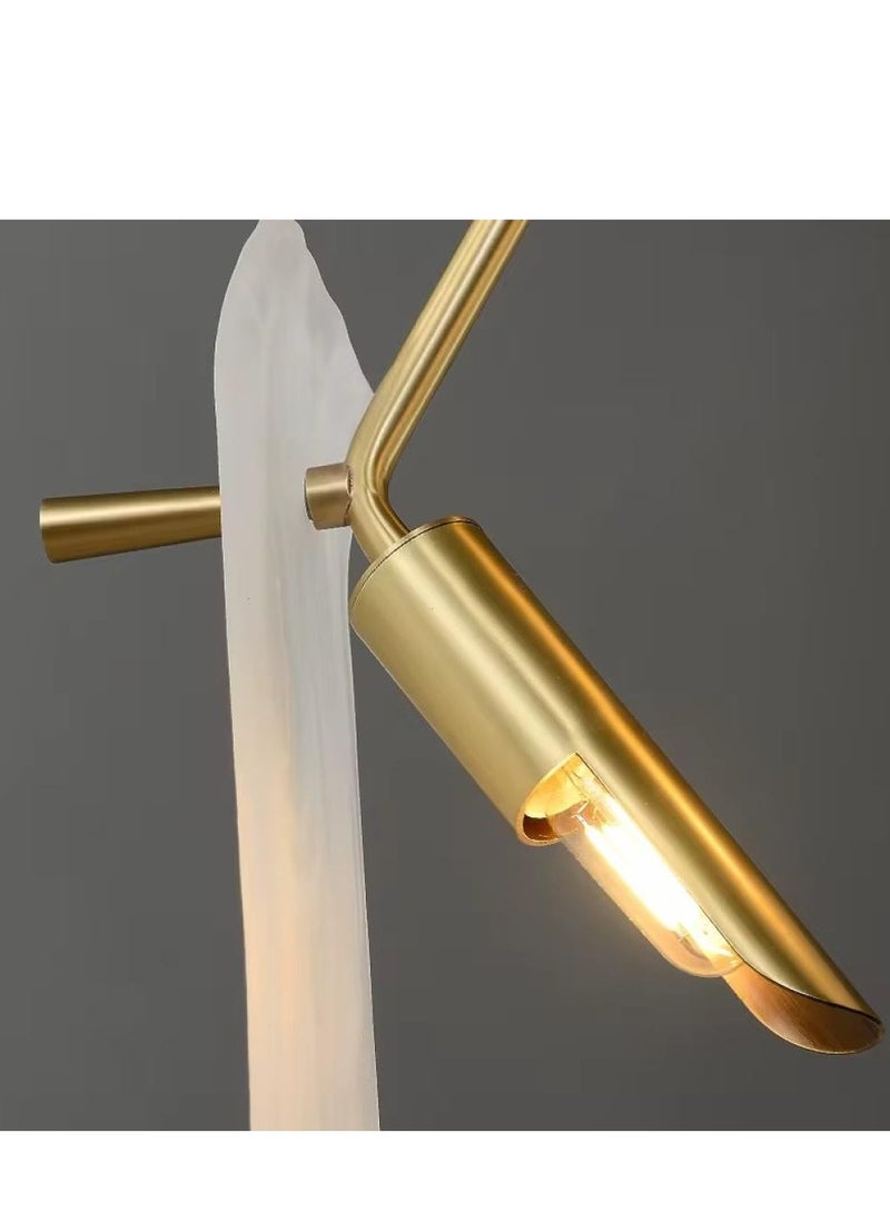 Modern LED pendant light with three single lights, golden frame  - Image 5
