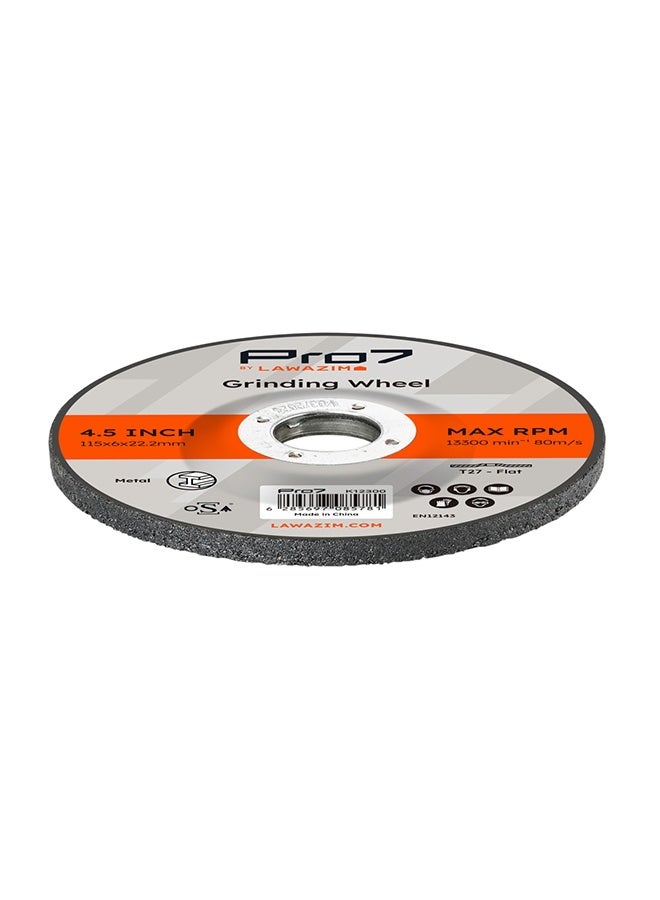 LAWAZIM Pro7 Grinding Disc for Metal - 5 Pack 4.5inch (115x6mm) - 7/8" Arbor Abrasive Angle Grinder Wheel - Ideal for Steel, Inox, Weld Grinding, Edge Blending, Deburring, and Heavy-Duty Surface Prep - Image 5