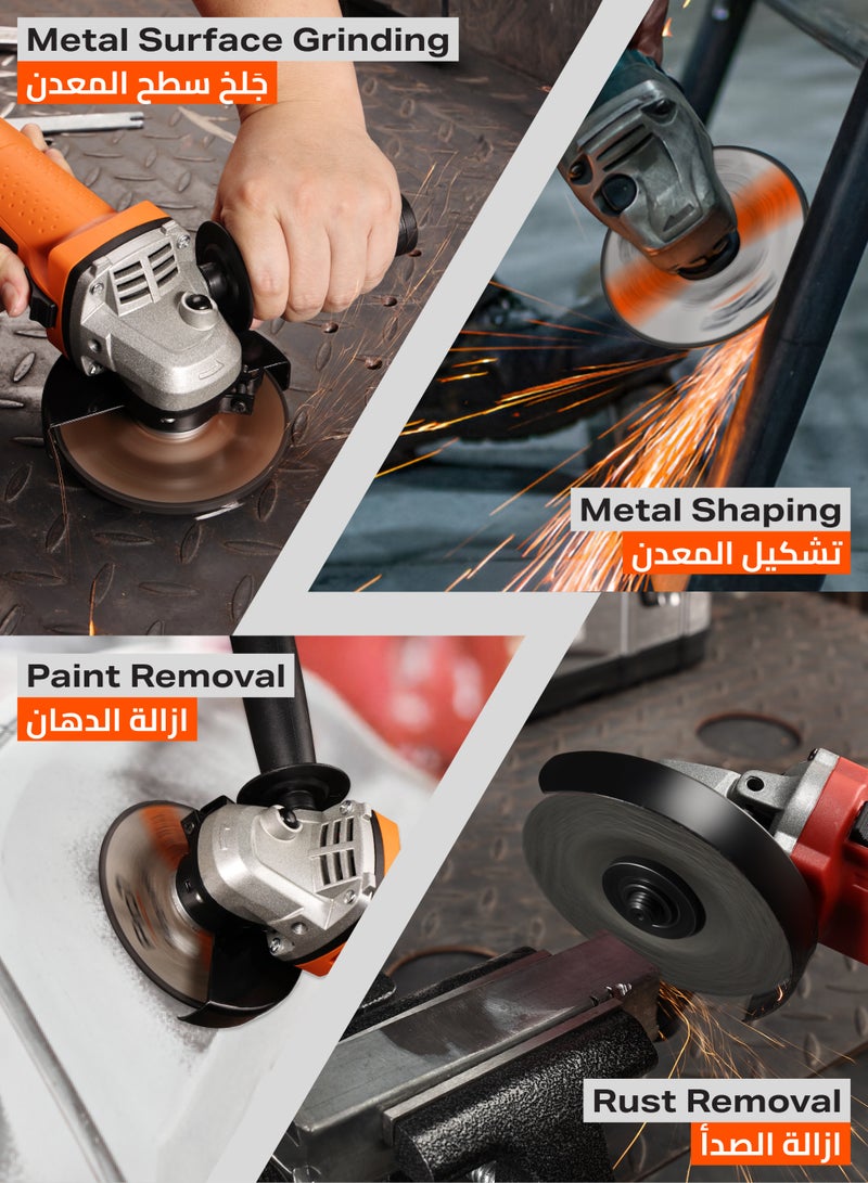 LAWAZIM Pro7 Grinding Disc for Metal - 5 Pack 4.5inch (115x6mm) - 7/8" Arbor Abrasive Angle Grinder Wheel - Ideal for Steel, Inox, Weld Grinding, Edge Blending, Deburring, and Heavy-Duty Surface Prep - Image 3