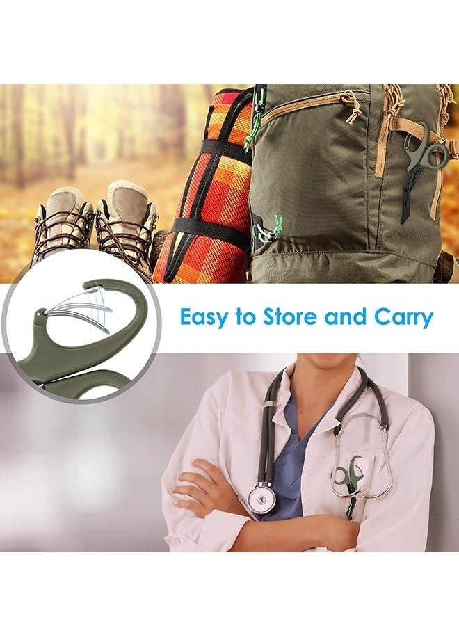 Trauma Scissors Medical Scissors with Carabiner, 2PCS 7.5" Bandage Nursing Scissors, Premium Fluoride-Coated Surgical Scissors for Nurses, Doctors, Nursing Students, First Aid, EMT EMS - Image 5