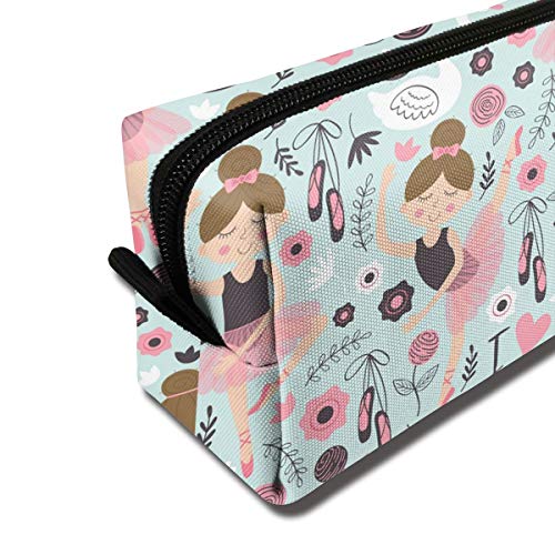 YISHOW Adorable Ballet dancer Makeup Bag Adorable Travel Cosmetic Toiletry Organizer Case for Women - Image 2