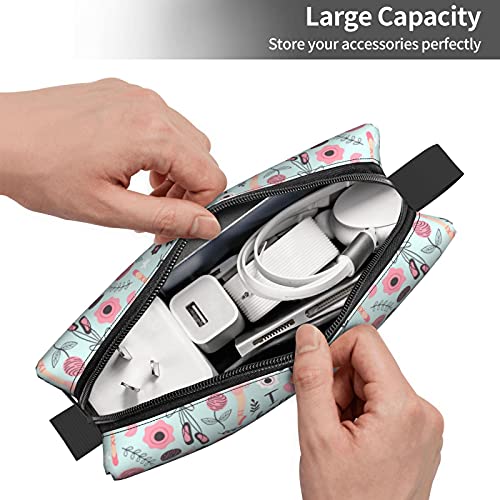 YISHOW Adorable Ballet dancer Makeup Bag Adorable Travel Cosmetic Toiletry Organizer Case for Women - Image 5