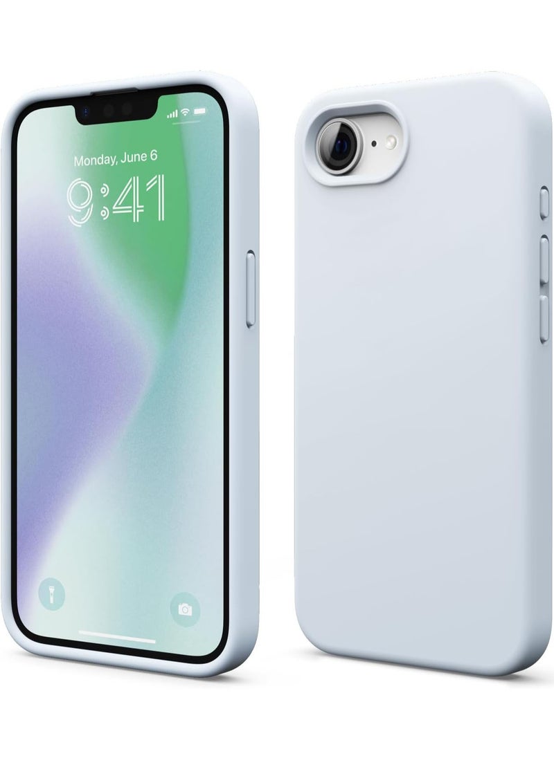 Elago Liquid Silicone for iPhone 16E case cover (2025) Full Body Protection, Shockproof, Slim, Anti-Scratch Soft Microfiber Lining - Light Blue  - Image 1