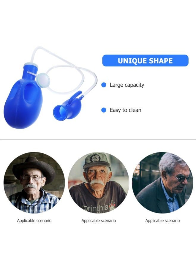 Healeved Portable Urinals 2000ml Spill Proof Mens Potty Urinal Pee Bottle Reusable Male Pee Toilet Tools with Tube for Outdoor Travel Hospital Home Camping Car Anti-Overflow - Image 4