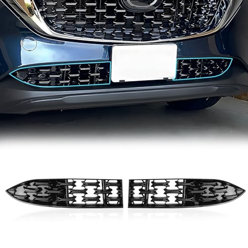 LUWU Front Grill Mesh Compatible With 2022 2023 2024 2025 Mazda CX-5 Front Mesh Grill Inserts Trims Front Mesh Grille Cover Guard for 2024 2025 Mazda CX5 Car Exterior Accessories ABS Material, 2PCS - Image 1