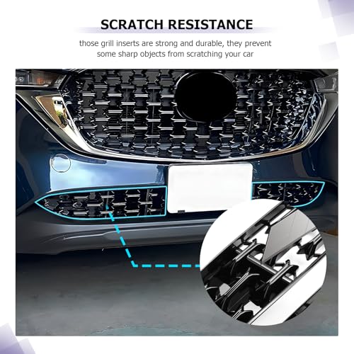 LUWU Front Grill Mesh Compatible With 2022 2023 2024 2025 Mazda CX-5 Front Mesh Grill Inserts Trims Front Mesh Grille Cover Guard for 2024 2025 Mazda CX5 Car Exterior Accessories ABS Material, 2PCS - Image 5