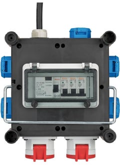 Brennenstuhl Gummi Series Certified Circuit Breaker 2x Cee 400V/16A, 5x 230V/16A Power Distributor with 2 Meter Cable  - Image 2
