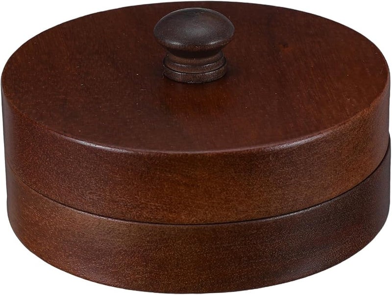 Stainless Steel Ashtray With Wooden Lid Windproof Portable For Home Patio Office - Image 2