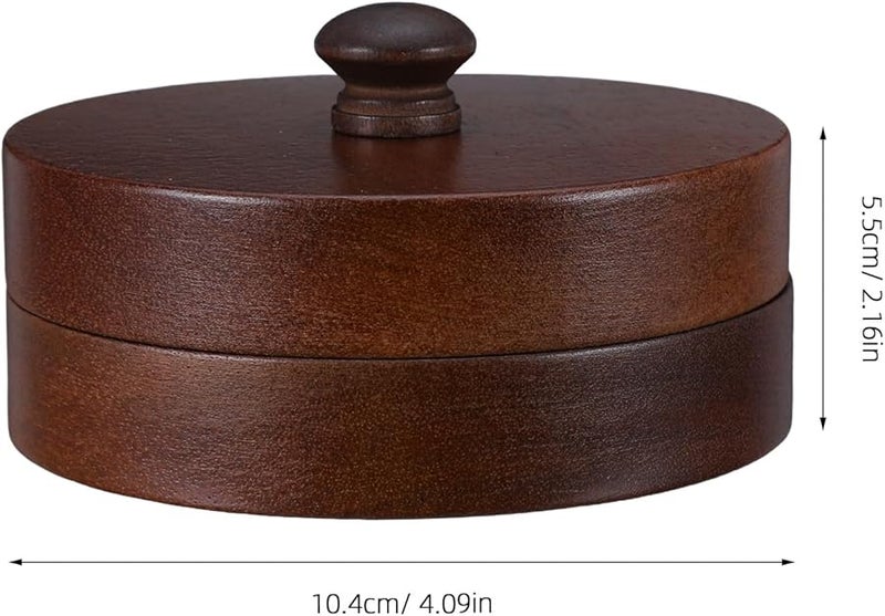 Stainless Steel Ashtray With Wooden Lid Windproof Portable For Home Patio Office - Image 3