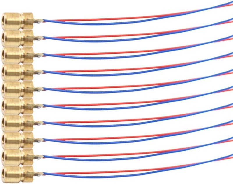 DTOL 10pcs 5V 650nm 5mW Red Dot Laser Head Red Laser Diode Laser Tube with Leads Head Outer Diameter 6mm - Image 4