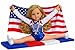 MBD 18 Inch Doll Gymnastics Outfit American Flag Wrist Guards Shoes Mat Fits Kennedy and Friends USA Leotard Patriotic Doll Clothes Accessories - Image 2