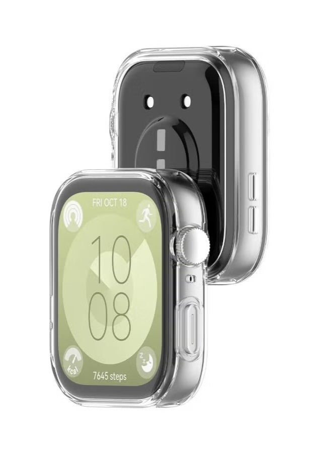 مناسبة لـ Huawei Watch Fit 3 TPU Cashproof Protction Case Clear - Image 2