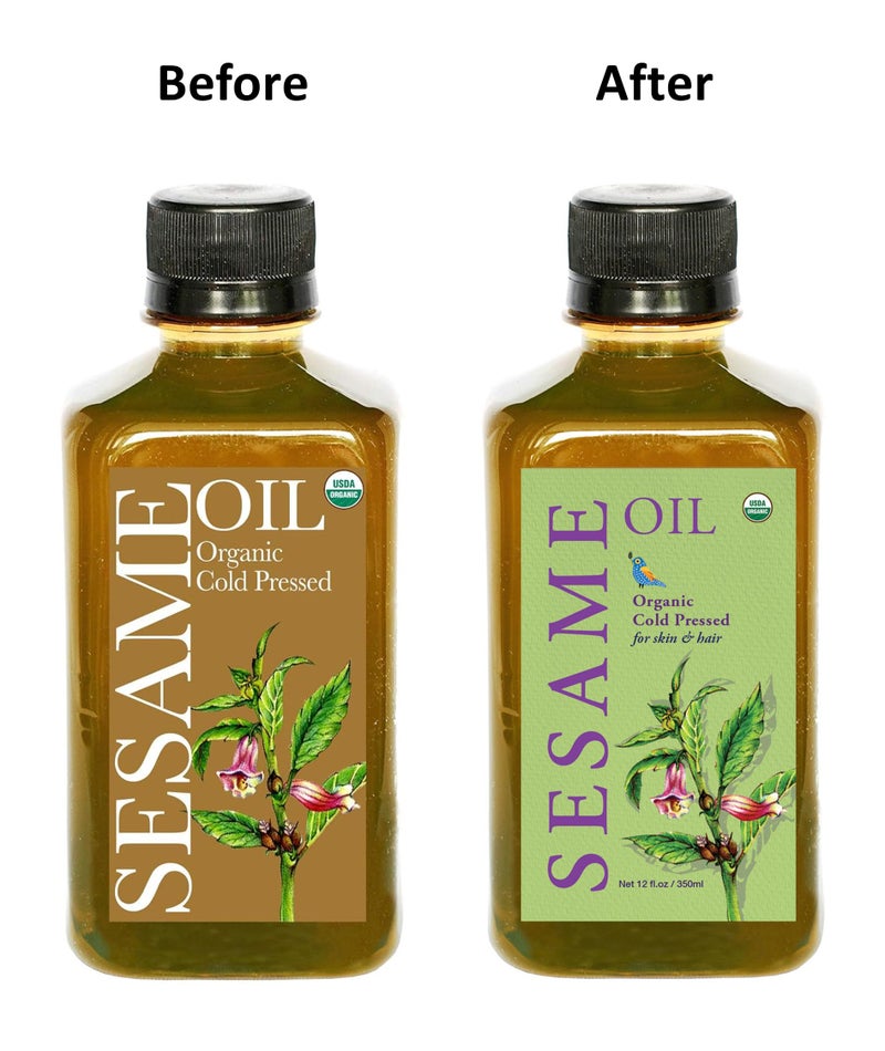 DAANA Sesame Oil for Skin: Certified USDA Organic, Extra Virgin, Cold Pressed (12 fl oz) - Image 2