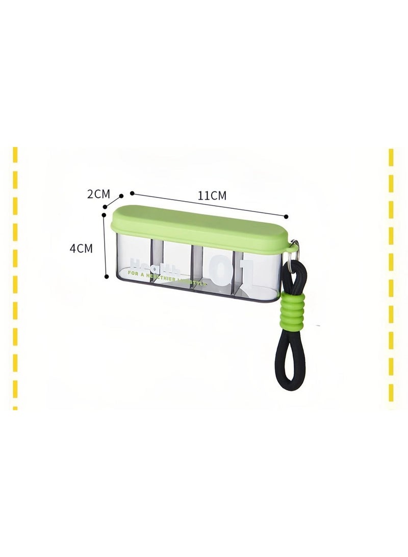 منظم أقراص أسبوعي محمول - صندوق تخزين دواء صغير بثلاثة فواصل لكل يوم لمدة 7 أيام، حقيبة سفر للأدوية اليومية - Image 3