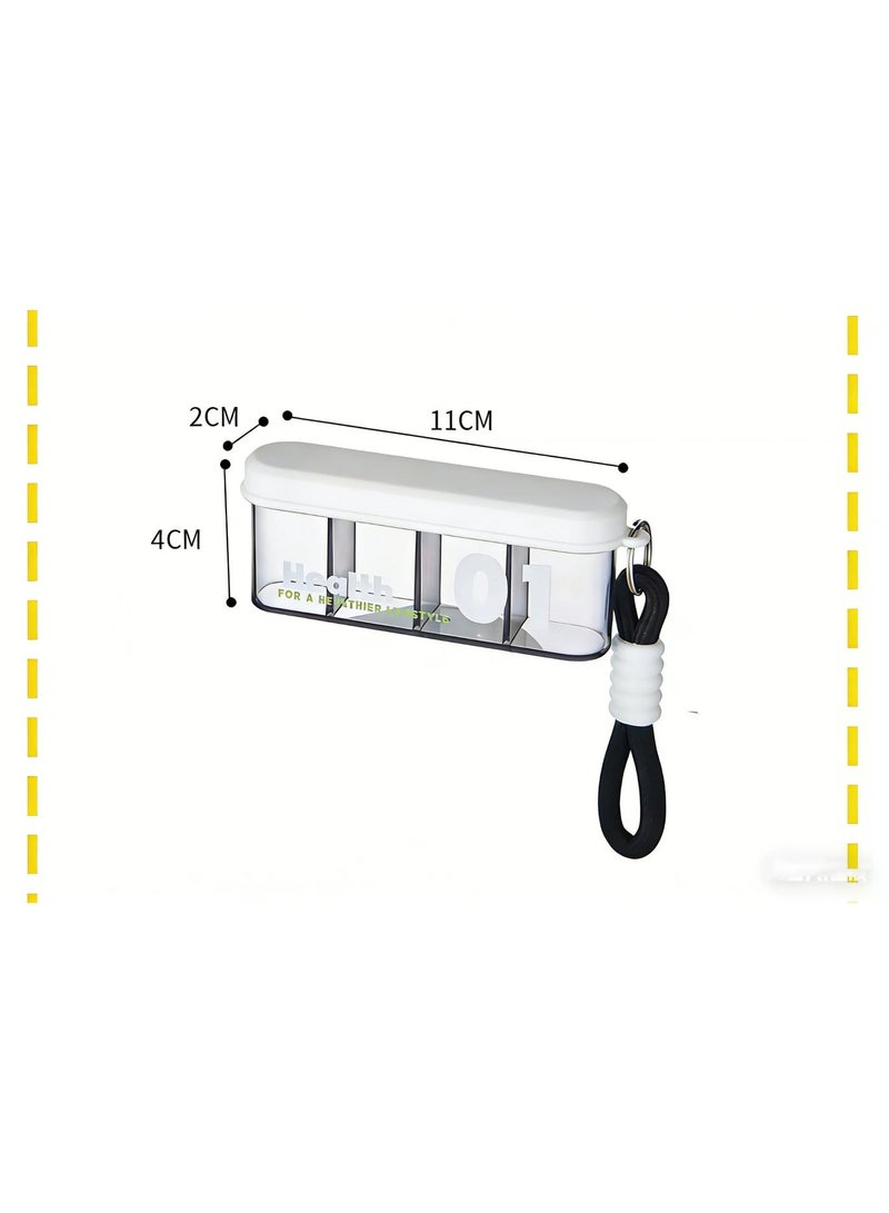 منظم أقراص أسبوعي محمول - صندوق تخزين دواء صغير بثلاثة فواصل لكل يوم لمدة 7 أيام، حقيبة سفر للأدوية اليومية - Image 4