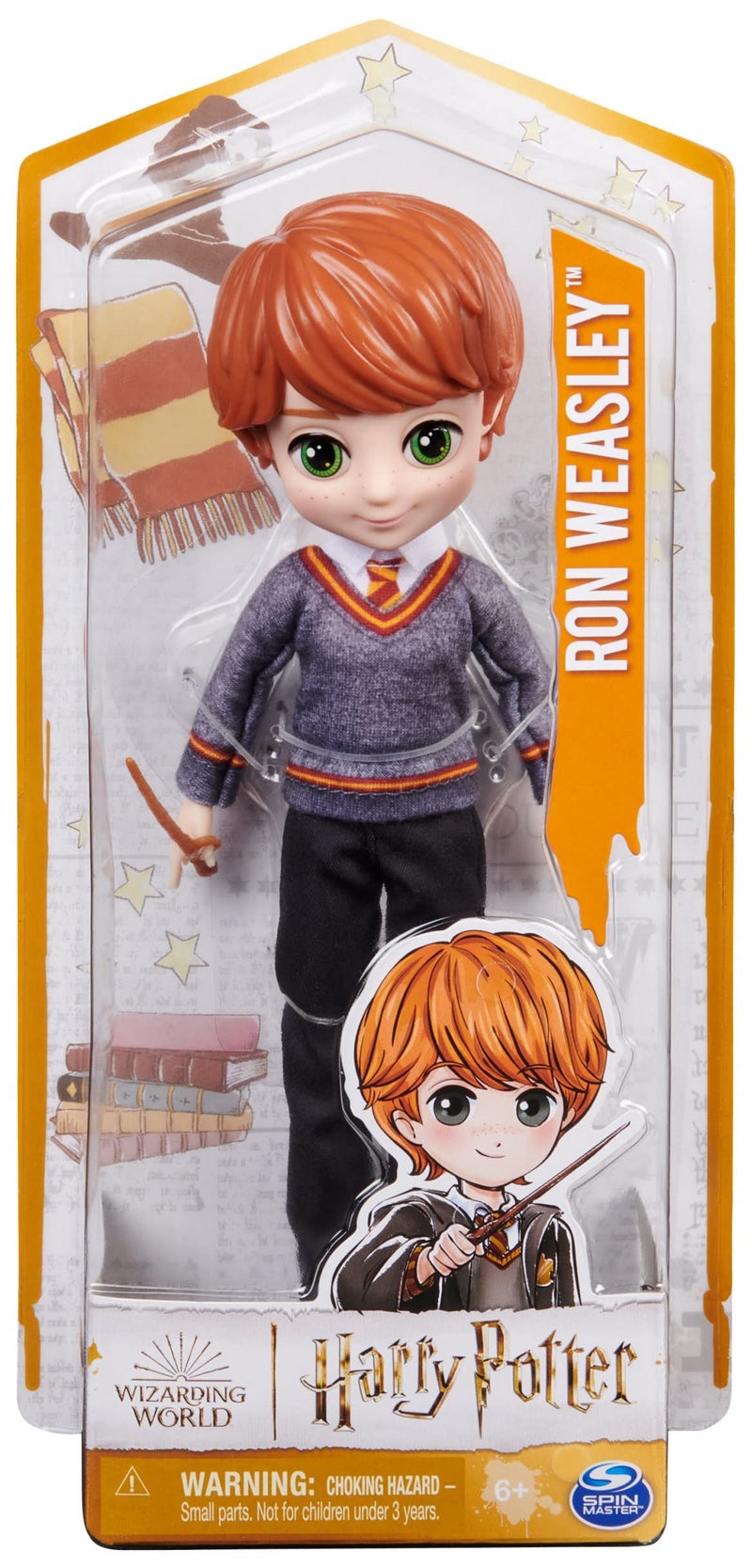 Wizarding World Harry Potter, 8-inch Ron Weasley Doll, Kids Toys for Girls and Boys Ages 6 and up - Image 2