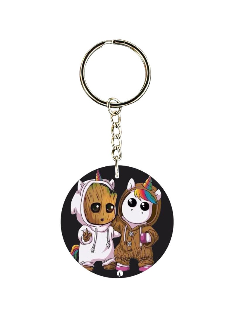 RKN Cartoon Printed Dual Sided Keychain