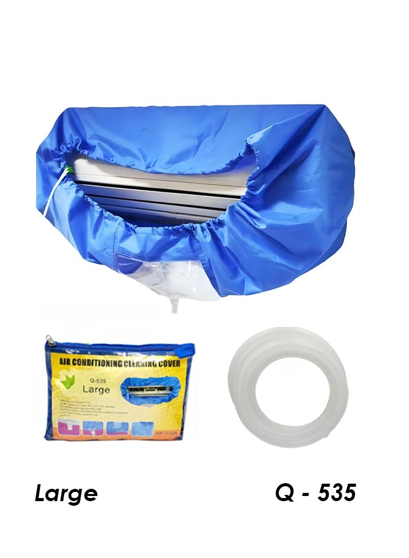 غطاء تنظيف مكيف الهواء الكبير - حقيبة غسيل متينة مقاومة للماء مزودة بخرطوم تصريف لصيانة مكيف الهواء المثبت على الحائط - Q-535 - Image 1