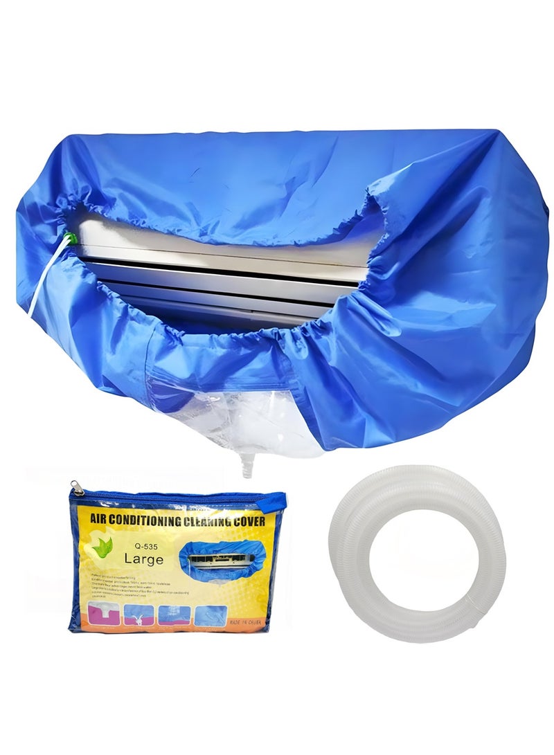 غطاء تنظيف مكيف الهواء الكبير - حقيبة غسيل متينة مقاومة للماء مزودة بخرطوم تصريف لصيانة مكيف الهواء المثبت على الحائط - Q-535 - Image 2
