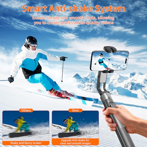 DMYWB 360 Face Tracking Selfie Stick Tripod with Handheld stabilizer Function 709 Extendable Phone Tripod for iPhone with Light Remote - Image 3