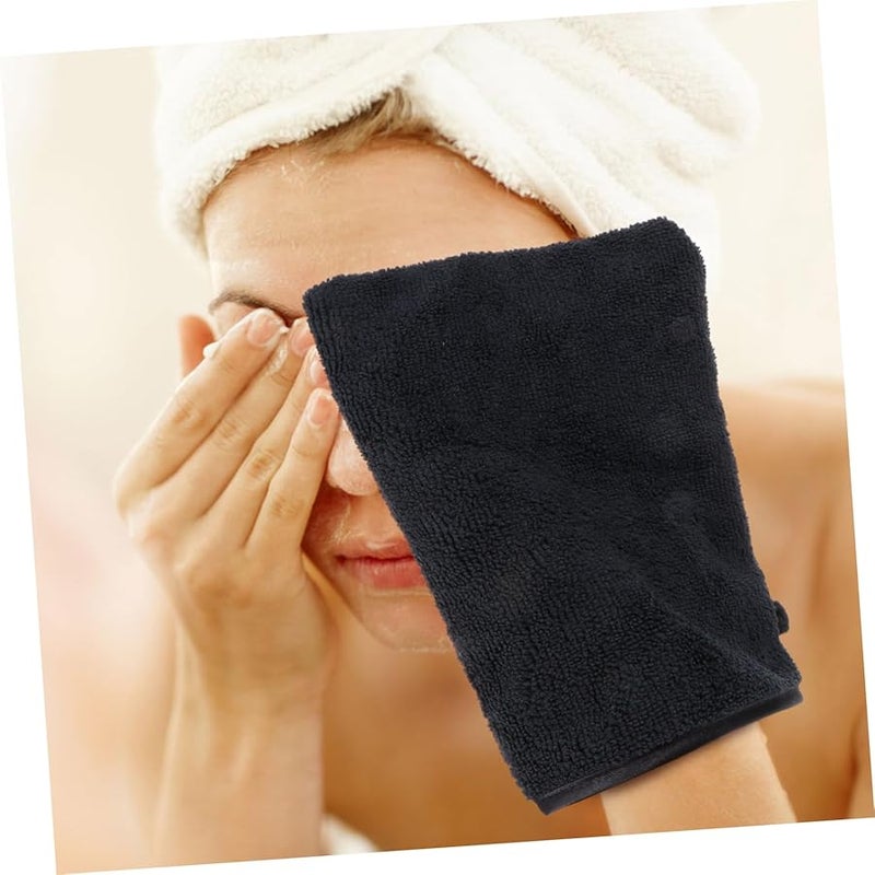 VALICLUD Microfiber Face Cleaning Gloves 2 Sets Makeup Removal Mitts Deep Cleansing Travel Skincare - Image 5