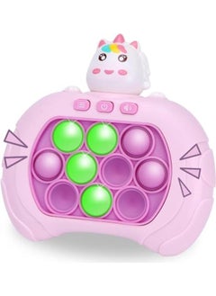 FaJoek Pop It Game Machine Pop Light Up Games, Electronic Popping Game, Push Bubble Game, Quick Push Bubbles Game Console, Quick Push Pop Game It Fidget Toys Pro (Pink)