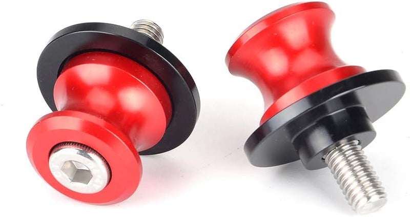 Goldfire 2pcs 8MM M8 X1.5 Motorcycle Swing arm Sliders Spools CNC Swing Arm Stand Screw for Kawasaki Z650 Z800 Z900 Z1000 Accessories(Red) - Image 1