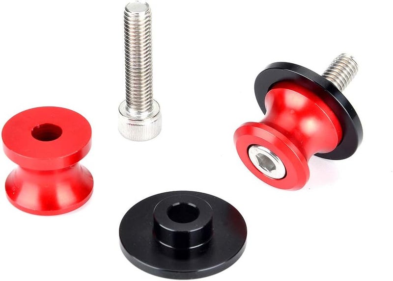 Goldfire 2pcs 8MM M8 X1.5 Motorcycle Swing arm Sliders Spools CNC Swing Arm Stand Screw for Kawasaki Z650 Z800 Z900 Z1000 Accessories(Red) - Image 3