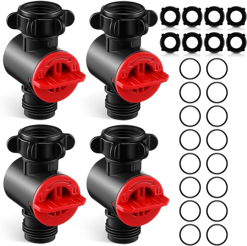 Enhon 4 Pack Inline Water Filter for Garden Hoses, Garden Hose Filter with Rubber Seal and Filt O Ring, 50 Mesh Stainless Steel Screen, High Flow 11 GPM, Max Pressure 120 PSI, Protects from Sediment - Image 1